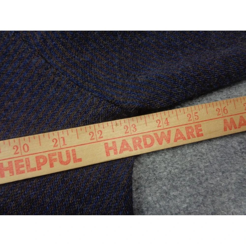 Carroll Custom Alpaca Sweater XL‎ Blue 1/4 Zip Beverly Hills Carroll & Co Peru